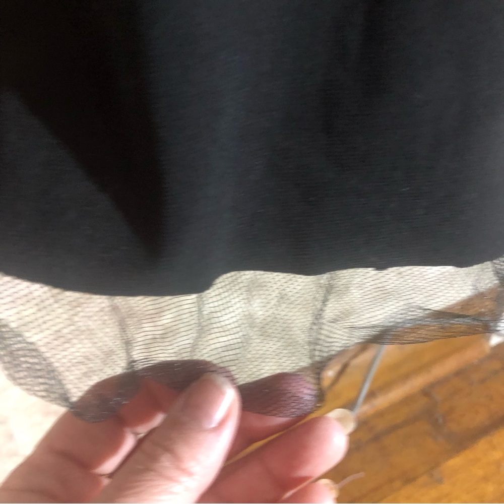 B. Darlin Strapless Laced Hem Black Dress - Picture 10 of 12
